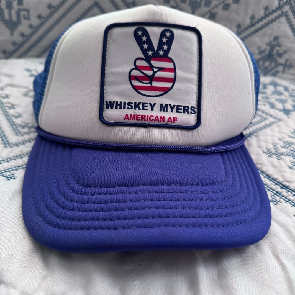 Whiskey Myers Blue and White Trucker Hat